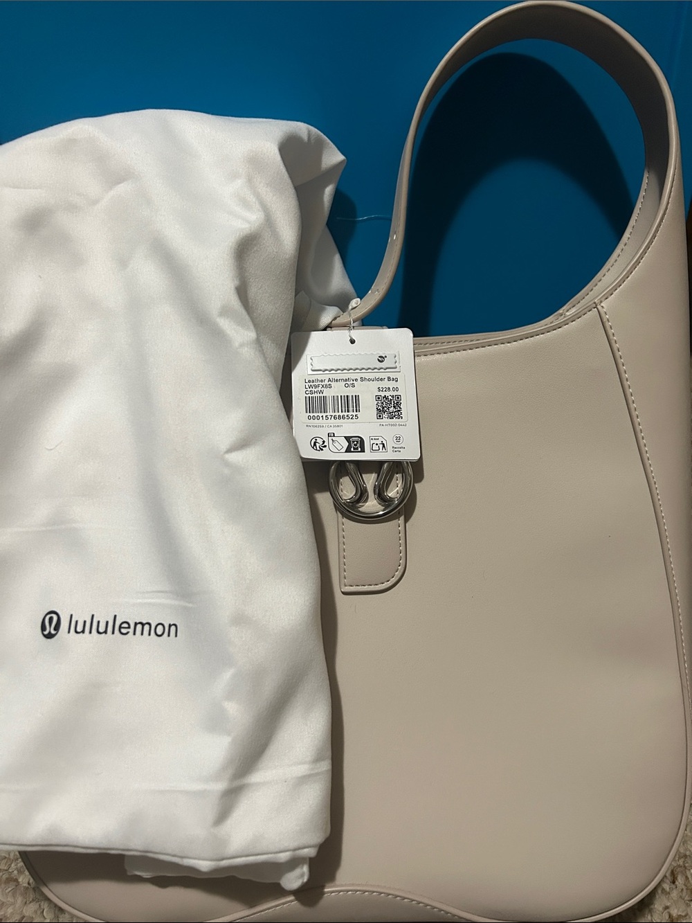 lululemon athletica Cashew Leather Shoulder Bag